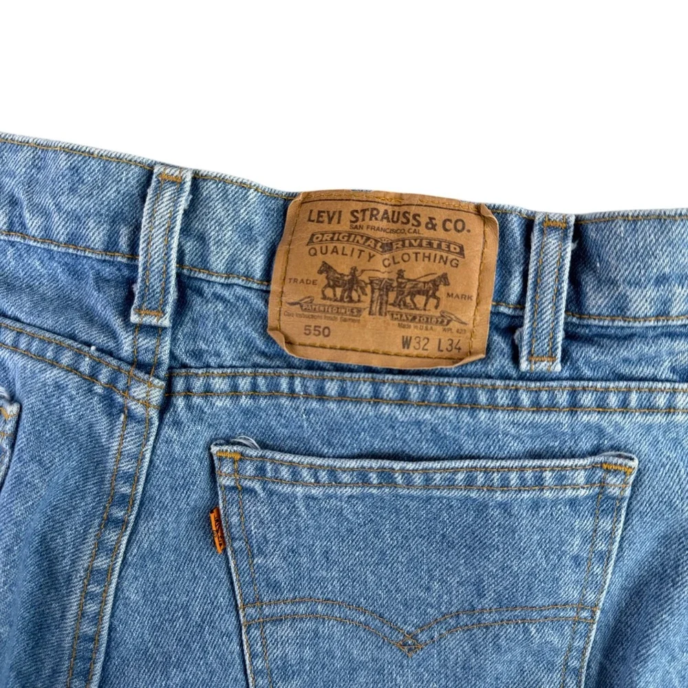 Vintage Levi's 550 Orange Tab Mens 30x34 Blue Stonewash Made in USA 1993 Tapered